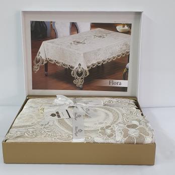 Скатерть Велюр Maison Royale 160x260 Flora Cappucino