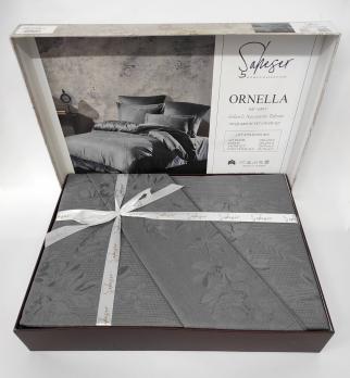 Постельное белье Saheser Jacquard Vip Satin 200X220 Ornella Gri /Grey