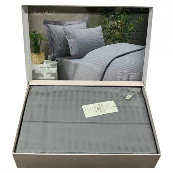 Постельное белье Maison D'or сатин страйп 160х220 Rails Grey