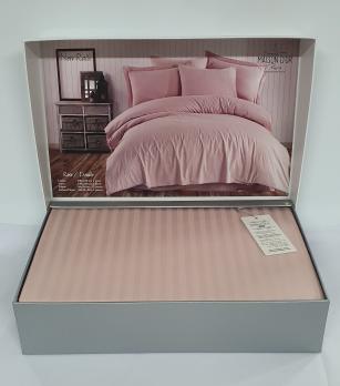 Постільна білизна Maison D'or страйп-сатин  160х220 Rails Rose