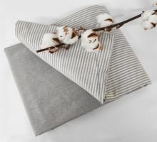 Постельное белье Maison D'or ранфорс полоска 160х220 Lines stripes Grey