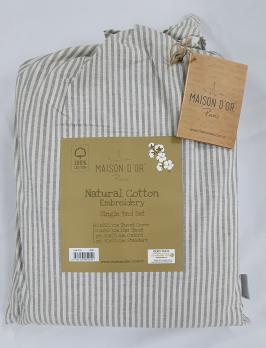 Постельное белье Maison D'or ранфорс полоска 160х220 Lines stripes Grey