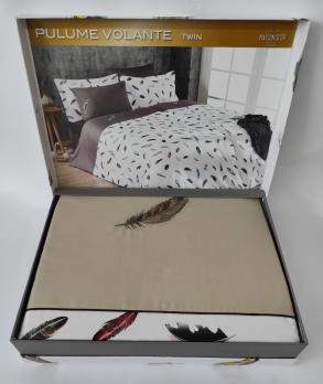 Постільна білизна Maison D'or сатин сімейний Pulume Volante Beige