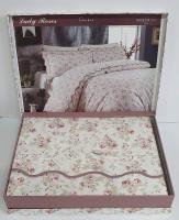 Постельное белье Maison D'or сатин семейный Lady Roses White