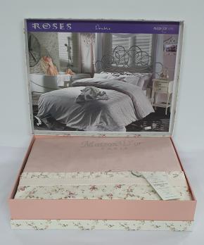 Постельное белье Maison D'or сатин семейный Roses Rose Color