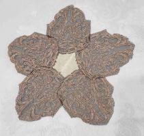 Салфетка велюровая Acme с кружевом 40*40 Harem Cappicino