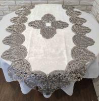 Дорожка велюровая Acme с кружевом 70*160 Harem Krem