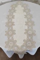 Дорожка велюровая Acme с кружевом 45*100 Daisy Crem
