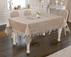 Скатертина Велюр Acme Tekstil 160x220 Melisa Capiccino