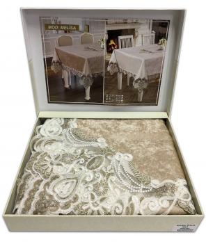 Скатертина Велюр Acme Tekstil 160x220 Melisa Capiccino