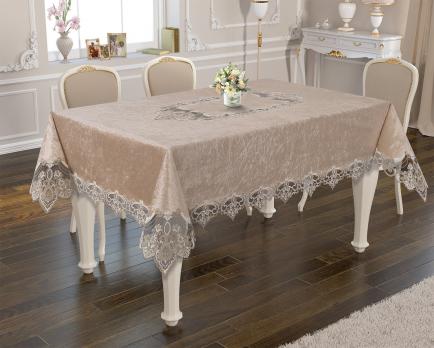 Скатерть Велюр Acme Tekstil 110x160 Melisa Cappicino