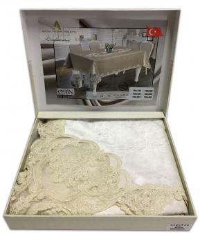 Скатерть Велюр Acme Tekstil 110x160 Odin Krem