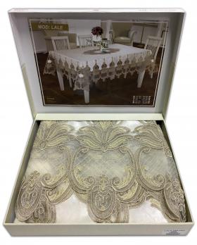 Скатерть Велюр Acme Tekstil 110x160 Lale Krem