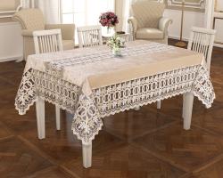Скатертина Велюр Acme Tekstil 110x160 Amora Cappucino