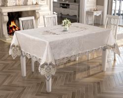 Скатертина Велюр Acme Tekstil 160x260 Melisa Krem