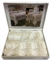 Скатерть Велюр Acme Tekstil 160x300 Vefa Krem-Gold