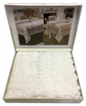 Скатертина Велюр Acme Tekstil 110x160 Vefa Krem