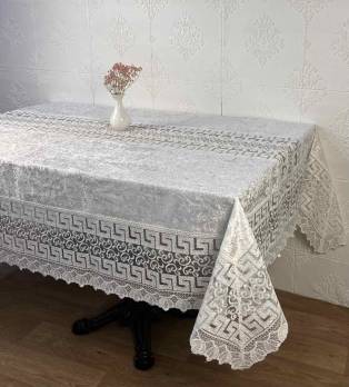 Скатертина Велюр Acme Tekstil 110x160 Vefa Krem