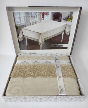 Скатертина Maison Royale 160x220 ovale Sultan Cappucino