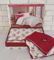Постільна білизна Maison D'or сатин сімейний Diana Rose Red