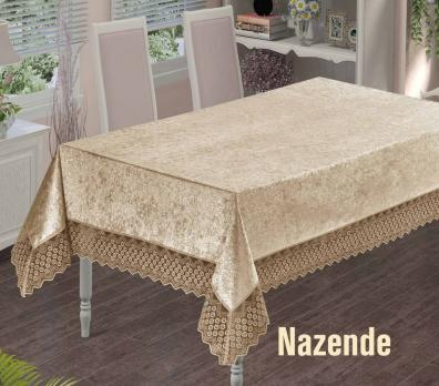 Скатертина велюрова Maison Royale 160x260 Nazende Cappucino