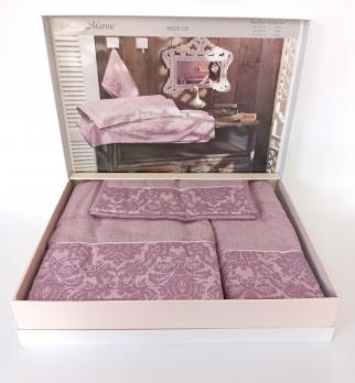 Рушники Maison D'or 3шт Rose Marine Dark Lilac