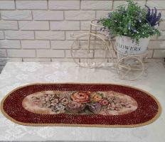 Дорожка Sagol велюр OV 40*60 St 139 Bordo